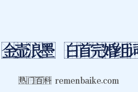 金壶浪墨·白首完婚组词是什么意思的图片